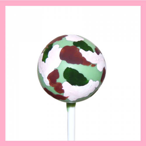 Camouflage cake pops