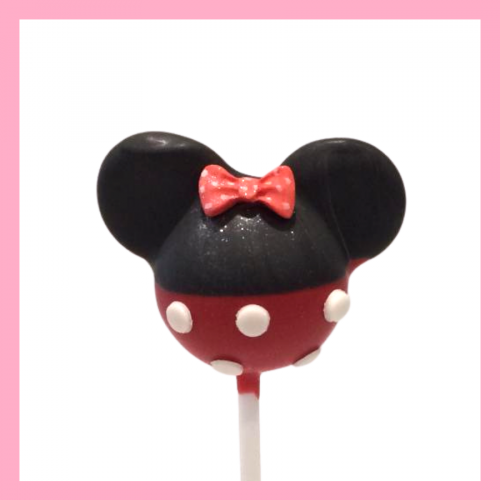 Minnie mouse silhouette cake pops